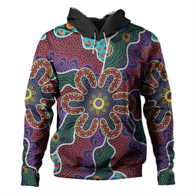 Australia Aboriginal Hoodie - Aboriginal Dot Art Color Inspired Hoodie