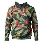 Australia Flowers Aboriginal Hoodie - Aboriginal Dot Art of Australian Native Eucalyptus Plant Hoodie