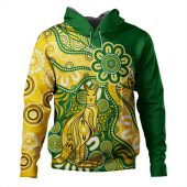 Australia Hoodie Aboriginal Dot Design Kangaroo