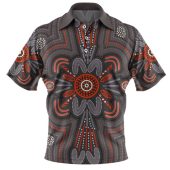 Australia Dot Painting Inspired Aboriginal Polo Shirt - Aboriginal Dot Indigenous Art Inspired Polo Shirt