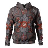 Australia Aboriginal Inspired Hoodie - Indigenous Turtle Dot Painting Art