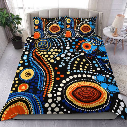 Australia Aboriginal Bedding Set - Aboriginal Dreamtime Art Pattern Bedding Set Australia Aboriginal Bedding Set - Aboriginal Dreamtime Art Pattern Bedding Set