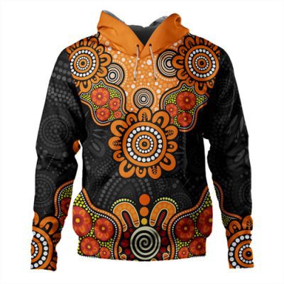Australia Hoodie Aboriginal Indigenous Dot Style Design Cuture