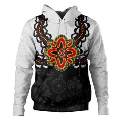 Australia Hoodie Aboriginal Inspired Symbol Pattern