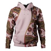 Australia Aboriginal Custom Hoodie - Aboriginal Inspired With Pink Background Hoodie