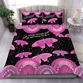 Australia Animals Aboriginal Bedding Set - Your Wings Already Exist Aboriginal Pink Butterflies Art Inspired Bedding Set