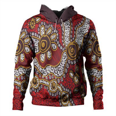 Australia Aboriginal Hoodie - Aboriginal Contemporary Dot Painting Inspired Hoodie