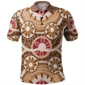 Australia Aboriginal Polo Shirt - Aboriginal Dot Art Style Painting Inspired Polo Shirt