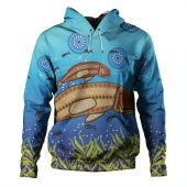 Australia Aboriginal Hoodie - Mother And Baby Dugong Aboriginal Art Inspired Hoodie