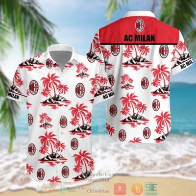 AC Milan Coconut Island Hawaiian Shirt