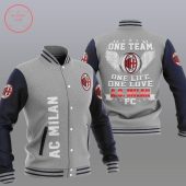 AC Milan Grey One Team Baseball Jacket