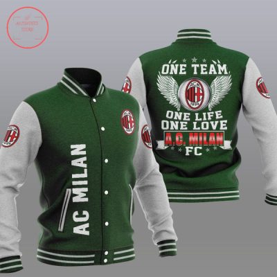 AC Milan Green One Team Baseball Jacket