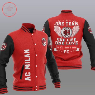 AC Milan Red One Team Baseball Jacket