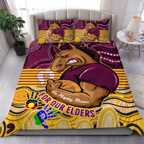 Brisbane Broncos Naidoc Week Custom Bedding Set - Brisbane Broncos For Our Elders Aboriginal Inspired Bedding Set Brisbane Broncos Naidoc Week Custom Bedding Set - Brisbane Broncos For Our Elders Aboriginal Inspired Bedding Set