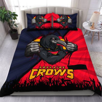 Adelaide Crows Bedding Set Breaking Through Fan Design