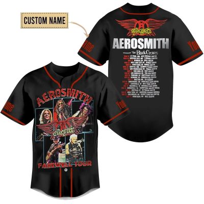 Aerosmith Custom Name Farewell Tour 2023 Baseball Jersey