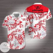 Aerosmith Red White Hawaiian Shirt
