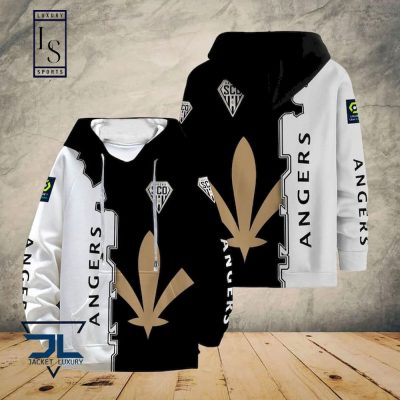Angers SCO White Black Pullover Hoodie V1