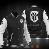 Angers SCO Black White Baseball Jacket