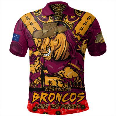 Brisbane Broncos Polo Shirt Ripped Legacy Of The Game The ANZAC Spirit Lives On