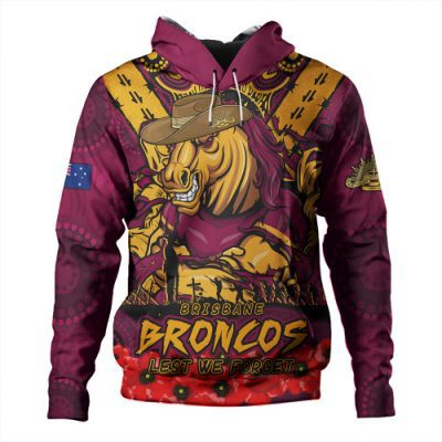 Brisbane Broncos Hoodie Ripped Legacy Of The Game The ANZAC Spirit Lives On