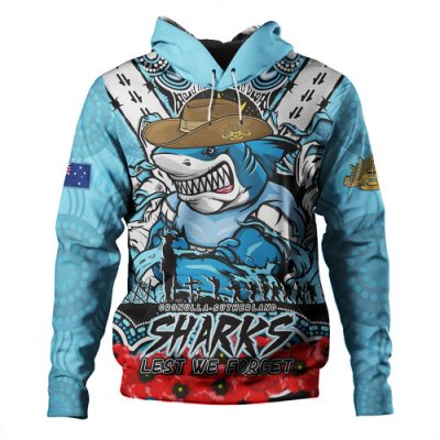 Cronulla-Sutherland Sharks Hoodie Ripped Legacy Of The Game The ANZAC Spirit Lives On