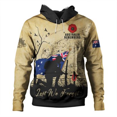 Australia Hoodie Anzac Day Brothers In Arms Gallipoli Remembrance