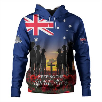 Australia Hoodie - Anzac Day Keeping The Spirit Alive With Australia Flag