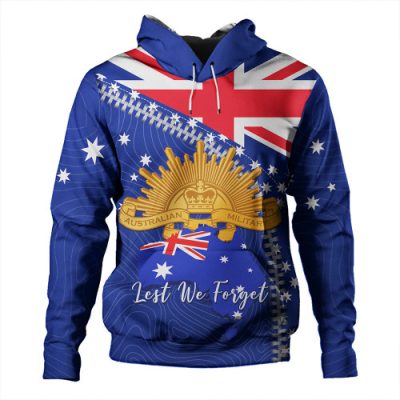 Australia Hoodie - Anzac Day Lest We Forget Australia Flag