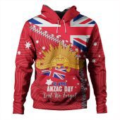 Australia Hoodie - Anzac Day Lest We Forget Australian Red Ensign