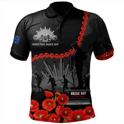 Australia Anzac Day Polo Shirt - Anzac Day"Lest We Forget" Color Drawing Patterns Polo Shirt