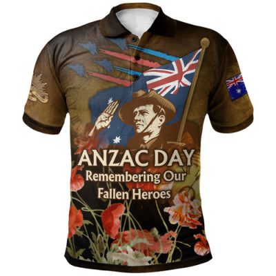 Anzac Day Polo Shirt - Custom Remembering Our Fallen Heroes Polo Shirt