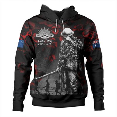 Australia Hoodie Anzac Day Poppy Pride Honoring The Fallen