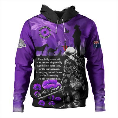 Australia Hoodie Anzac Day Remembering The Animals Victims Of War
