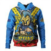 Gold Coast Titans Hoodie Ripped Legacy Of The Game The ANZAC Spirit Lives On