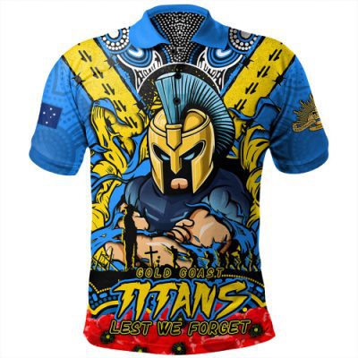 Gold Coast Titans Polo Shirt Ripped Legacy Of The Game The ANZAC Spirit Lives On