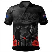 Australia Polo Shirt Anzac Lest We Forget Light Horse Design