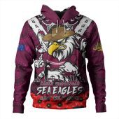 Manly Warringah Sea Eagles Hoodie Ripped Legacy Of The Game The ANZAC Spirit Lives On
