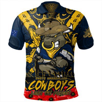 North Queensland Cowboys Polo Shirt Ripped Legacy Of The Game The ANZAC Spirit Lives On
