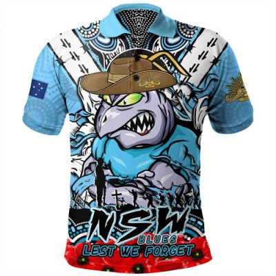 New South Wales Blues Polo Shirt Ripped Legacy Of The Game The ANZAC Spirit Lives On