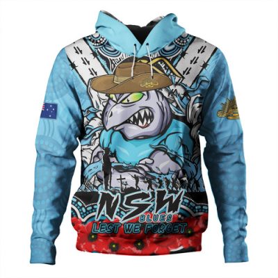 New South Wales Blues Hoodie Ripped Legacy Of The Game The ANZAC Spirit Lives On
