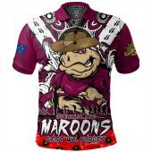Queensland Maroons Polo Shirt Ripped Legacy Of The Game The ANZAC Spirit Lives On