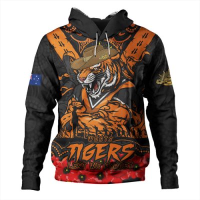 Wests Tigers Hoodie Ripped Legacy Of The Game The ANZAC Spirit Lives On