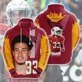 NFL Arizona Cardinals Byron Murphy Red Yellow Pullover Hoodie