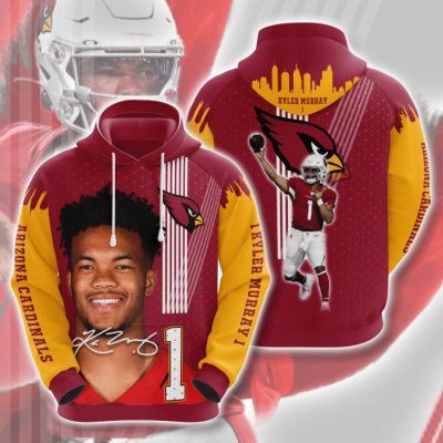 NFL Arizona Cardinals Kyler Murray Red Yellow Pullover Hoodie