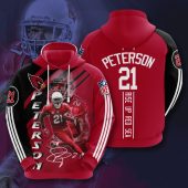 NFL Arizona Cardinals Patrick Peterson Red Black Pullover Hoodie