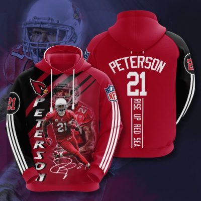 NFL Arizona Cardinals Patrick Peterson Red Black Pullover Hoodie