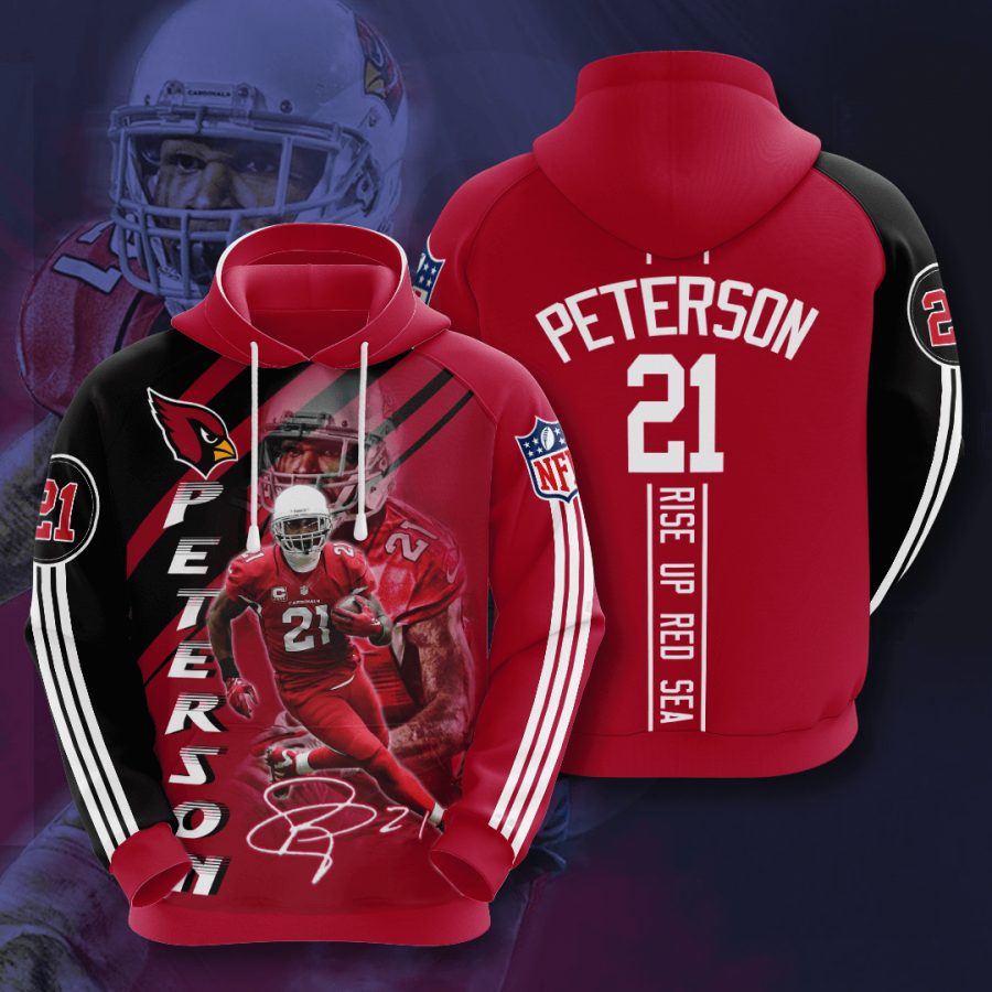 NFL Arizona Cardinals Patrick Peterson Red Black Pullover Hoodie NFL Arizona Cardinals Patrick Peterson Red Black Pullover Hoodie