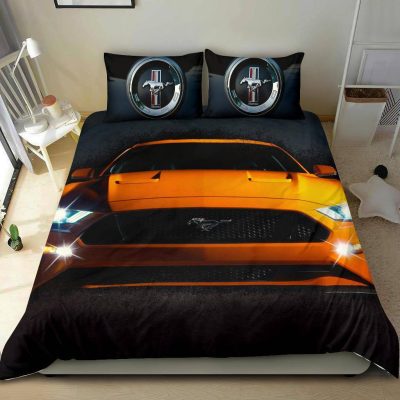 Ford Mustang Yellow Car Bedding Set