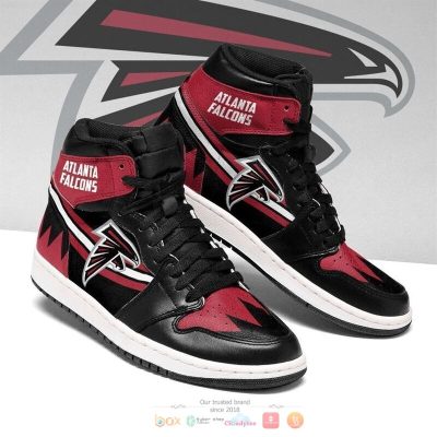 NFL Atlanta Falcons Red Black Air Jordan 1 High Sneakers V2